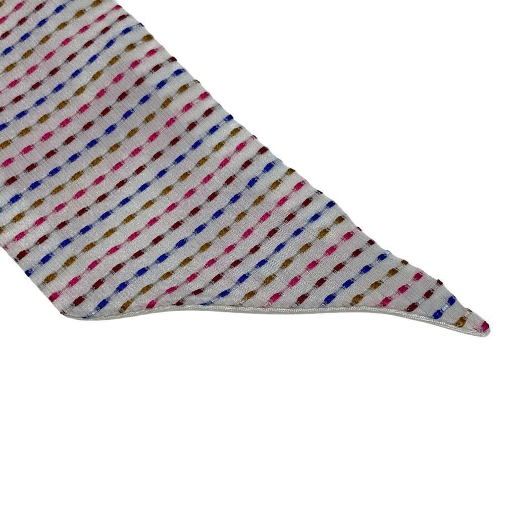 HERMES Twilly Chevaloscope Neon Scarf White Ladies - Picture 4 of 10